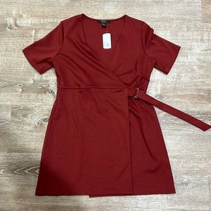 NWT Forever21 burgundy wrap dress size XL